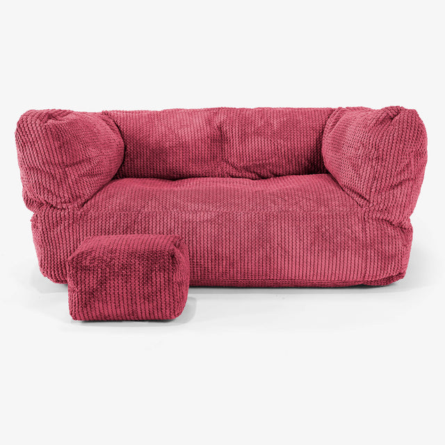 Albert Kids Sofa Bean Bag 2-6 yr - Pom Pom Pastel Red 02