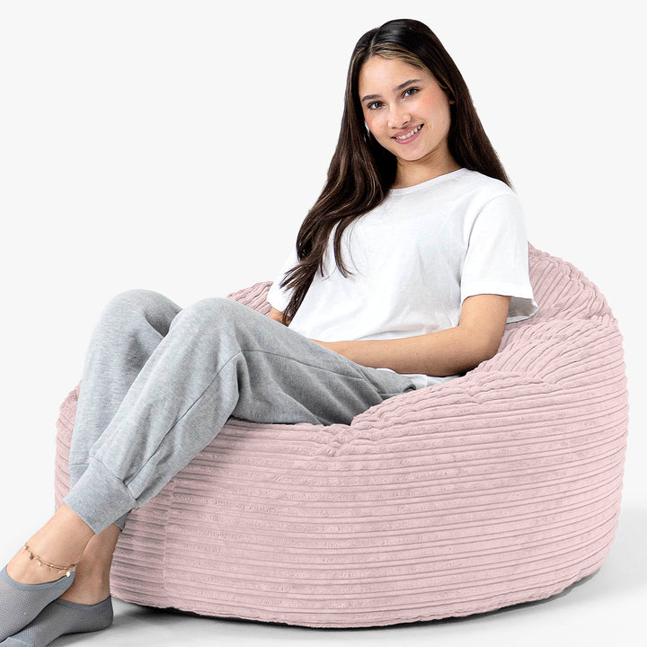 Archi Bean Bag Chair - Cord Blush Pink 02