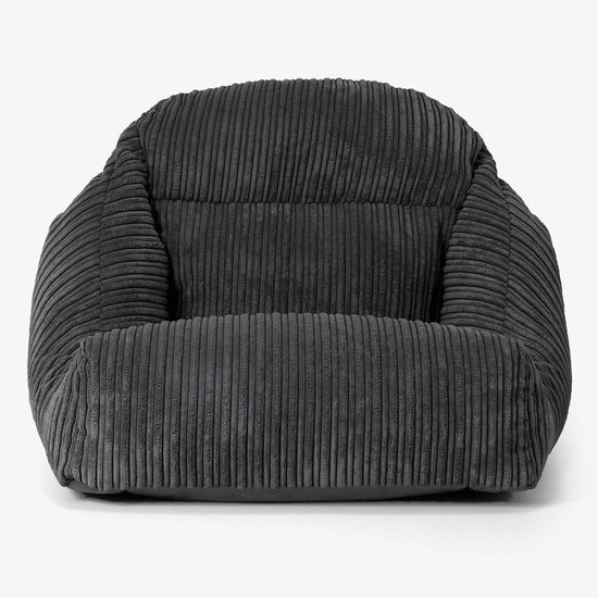 Aya Floor Chair Bean Bag - Cord Black 02