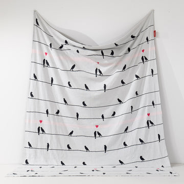 Throw / Blanket - Knitted Bird 02