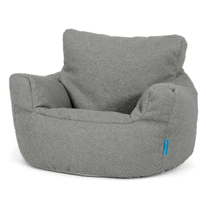 Kids Armchair Bean Bag for Toddlers 1-3 yr - Boucle Grey