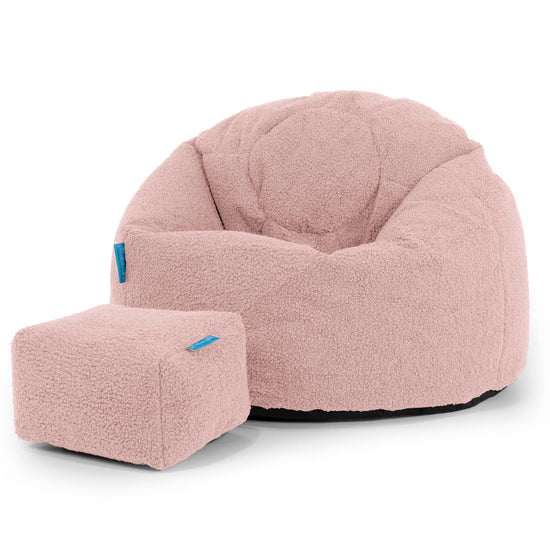 Classic Kids Bean Bag Chair 1-5 yr - Boucle Pink 02