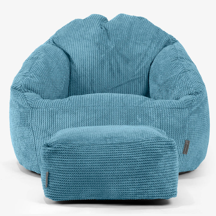 Bubble Bean Bag Chair - Pom Pom Aegean Blue 02