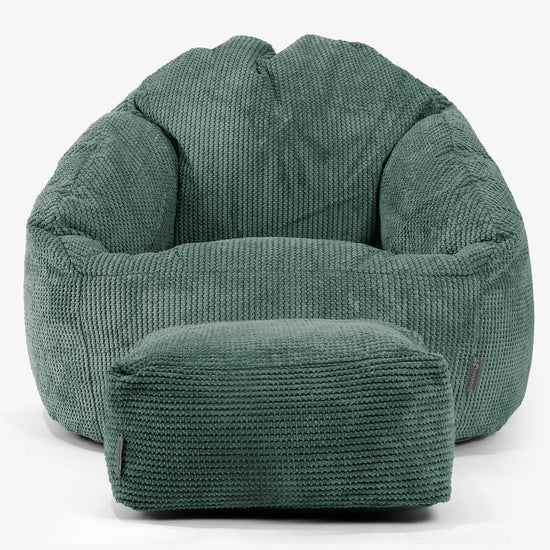 Bubble Bean Bag Chair - Pom Pom Emerald Green 02