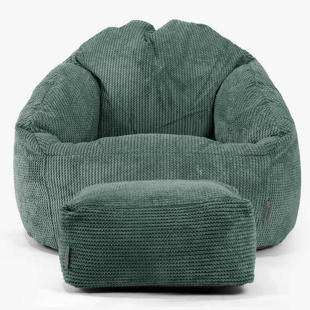 Bubble Bean Bag Chair - Pom Pom Emerald Green 02