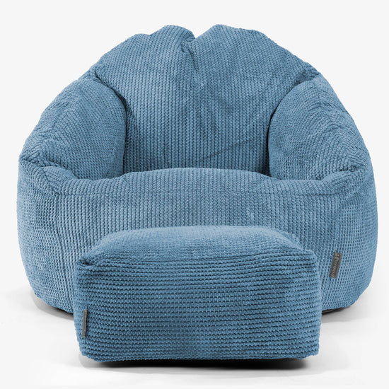 Bubble Bean Bag Chair - Pom Pom Sky Blue 02