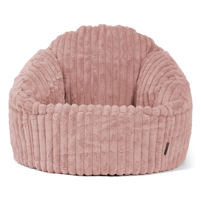 Bubble Bean Bag Chair - Ultra Plush Cord Dusty Pink 01