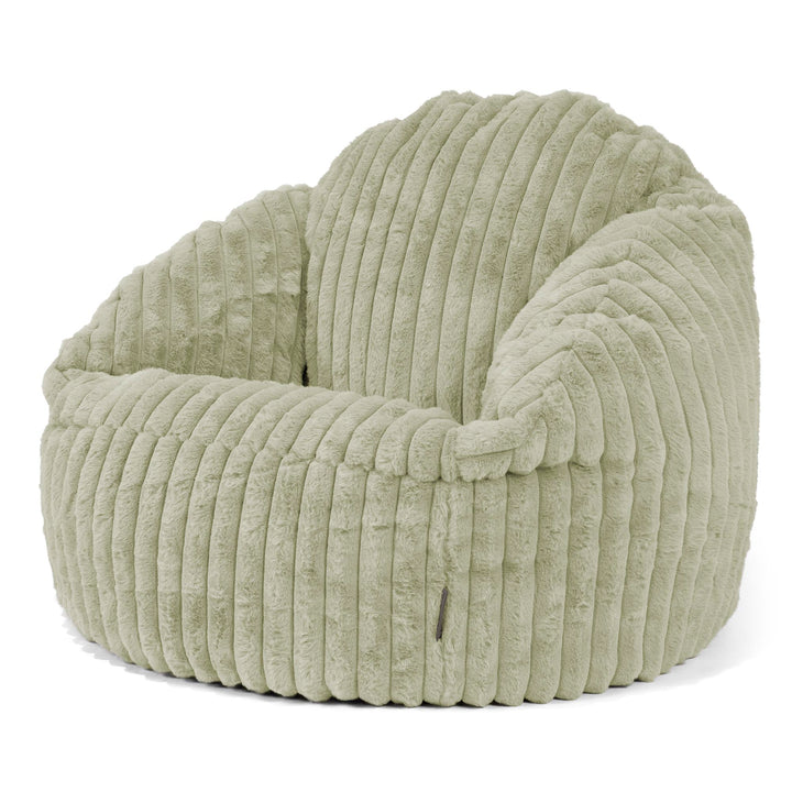 Bubble Bean Bag Chair - Ultra Plush Cord Sage Green 04