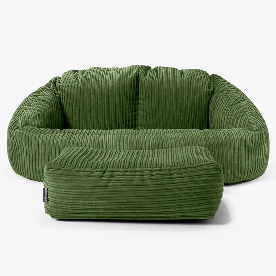 Bubble Sofa Bean Bag - Cord Forest Green 02