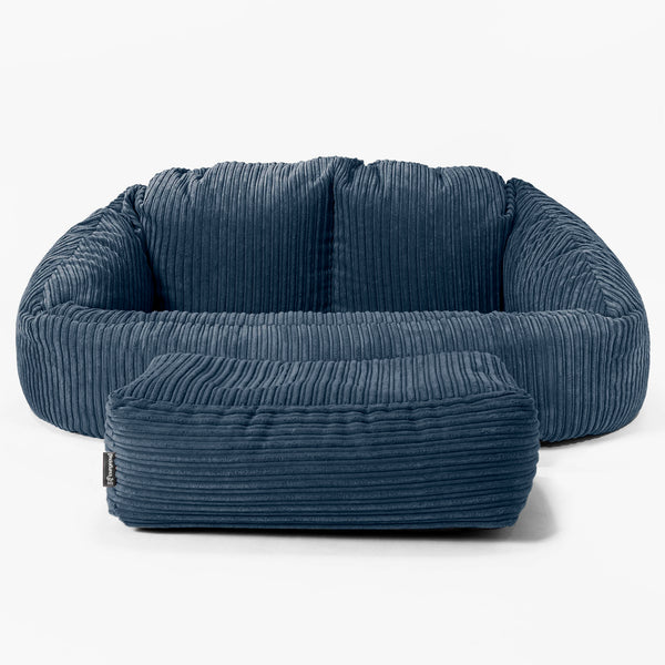 Bubble Sofa Bean Bag - Cord Navy Blue 01