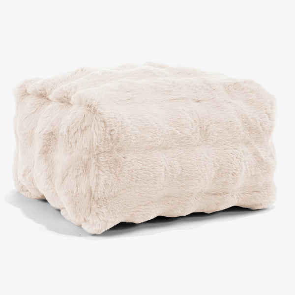 Small Footstool Replacement Cover - Bubble Faux Fur 01