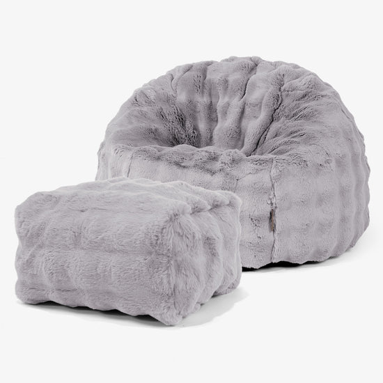 classic-bean-bag-chair-bubble-faux-fur-grey 02