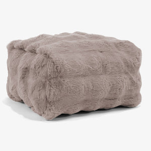 Small Footstool - Bubble Faux Fur Mink