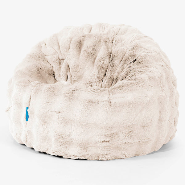 Classic Kids Bean Bag Chair 1-5 yr - Bubble Faux Fur Cream 01