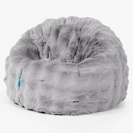 Classic Kids Bean Bag Chair 1-5 yr - Bubble Faux Fur Grey 01