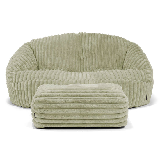 Bubble Sofa Bean Bag - Ultra Plush Cord Sage Green 02