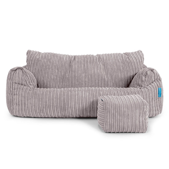 Josephine Children's Sofa Bean Bag 1-5 yr - Cord Aluminium Silver 02