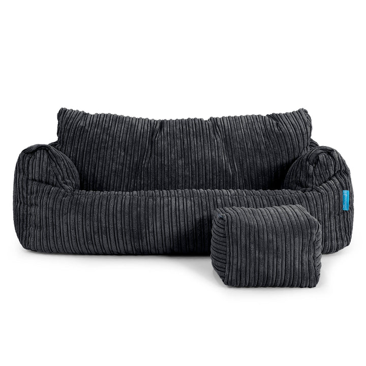 Josephine Children's Sofa Bean Bag 1-5 yr - Cord Black 02