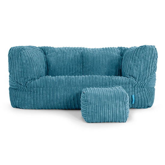 Albert Kids Sofa Bean Bag 2-6 yr - Cord Aegean Blue 02