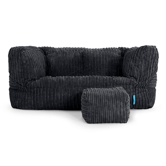 Albert Kids Sofa Bean Bag 2-6 yr - Cord Black 02