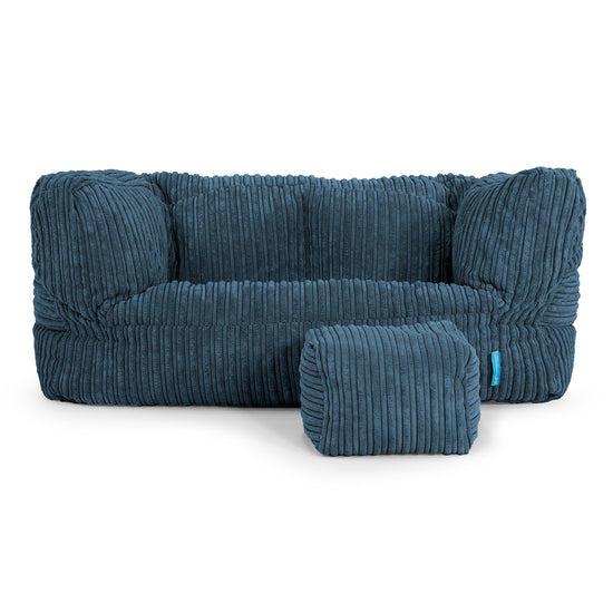 Albert Kids Sofa Bean Bag 2-6 yr - Cord Navy Blue 02
