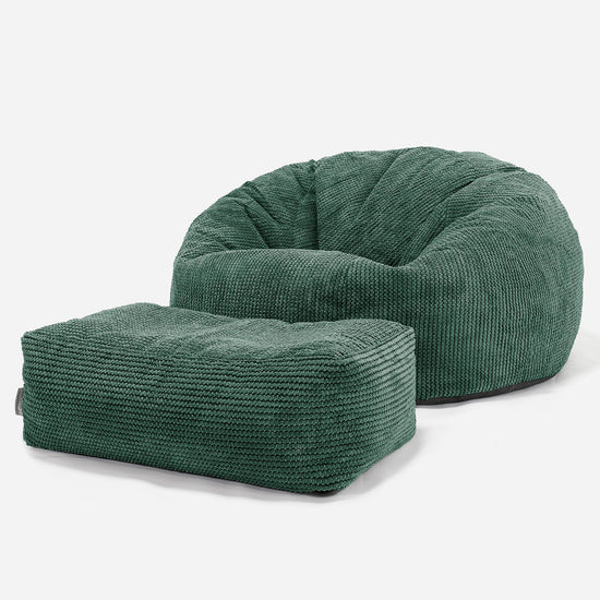 Classic Sofa Bean Bag - Pom Pom Emerald Green 02