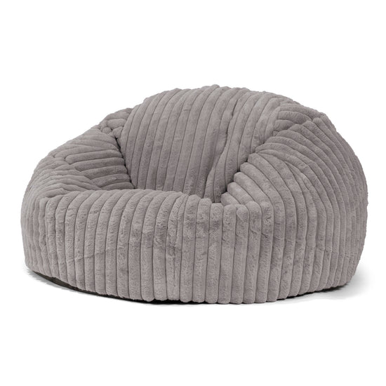 Classic Sofa Bean Bag - Ultra Plush Cord Grey 01
