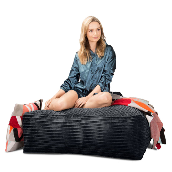 CloudSac 250 Memory Foam Ottoman Pouf - Cord Black 03