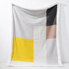 Throw / Blanket - Knitted Colourblock Geo Grey 01