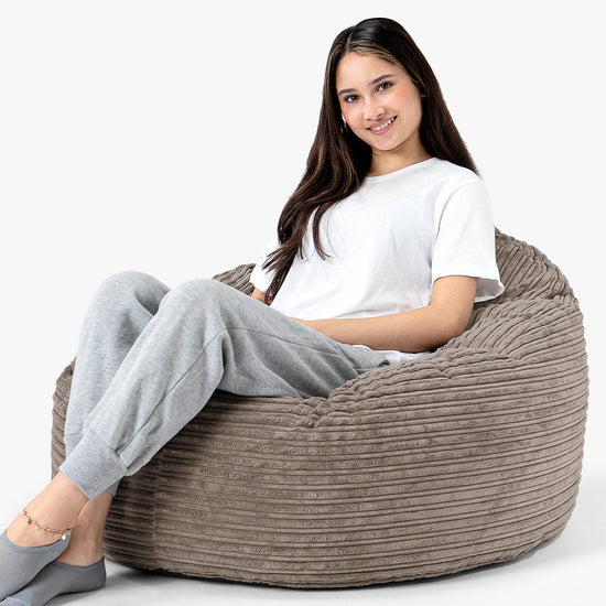 Archi Bean Bag Chair - Cord Dovetail Grey 02