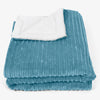 Large Sherpa Throw / Blanket 140 x 200cm - Cord Aegean Blue 01