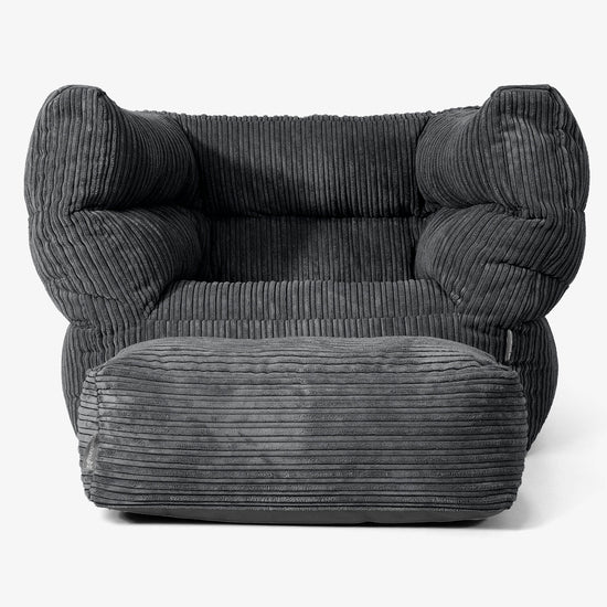 Albert Bean Bag Armchair 2.0 - Cord Black 02