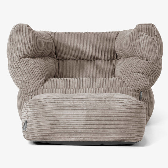 Albert Bean Bag Armchair 2.0 - Cord Dovetail Grey 02