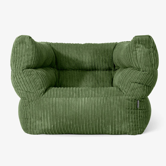 Albert Bean Bag Armchair 2.0 - Cord Forest Green 01