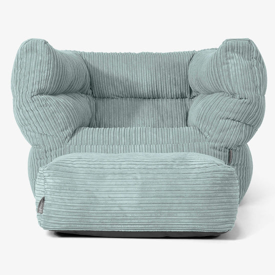 Albert Bean Bag Armchair 2.0 - Cord Mint Green 02