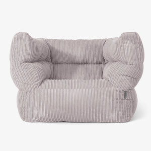 Albert Bean Bag Armchair 2.0 - Cord Silver Grey