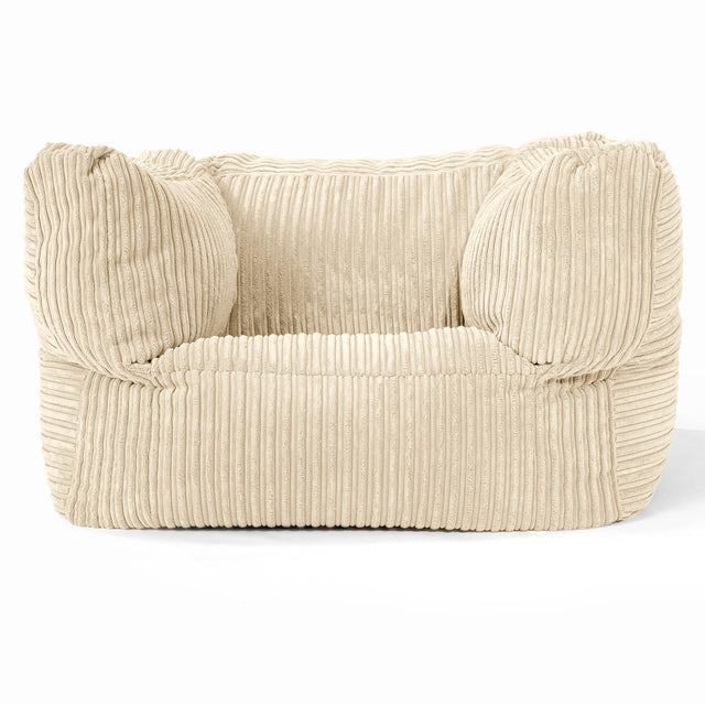 Albert Bean Bag Armchair - Cord Cream 01