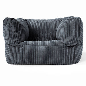 Albert Bean Bag Armchair - Cord Slate Grey