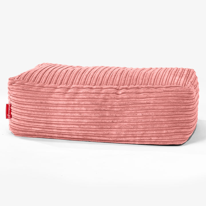 Large Footstool - Cord Peach 01