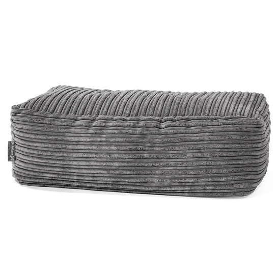 Large Footstool - Cord Slate Grey 01