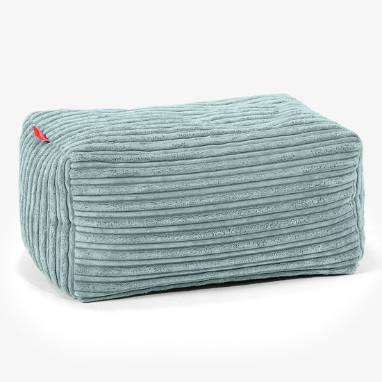 Small Footstool - Cord Mint Green 01