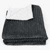 Large Sherpa Throw / Blanket 140 x 200cm - Cord Black 01