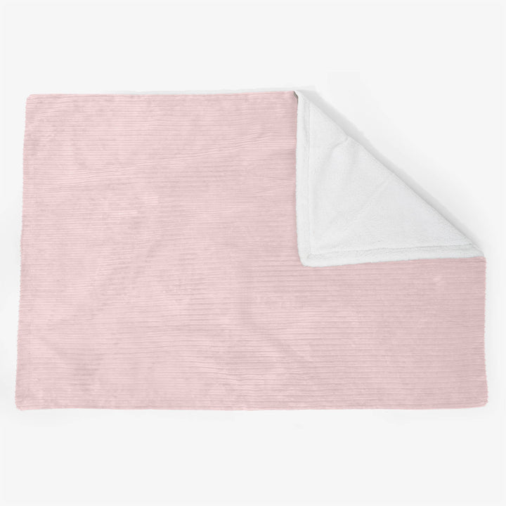Large Sherpa Throw / Blanket 140 x 200cm - Cord Blush Pink 02