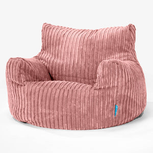 Children's Armchair Bean Bag 3-8 yr - Cord Peach