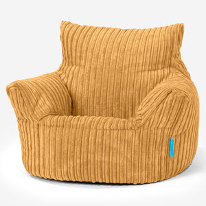Kids Armchair Bean Bag for Toddlers 1-3 yr - Cord Golden Honey