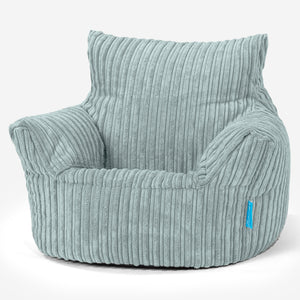 Kids Armchair Bean Bag for Toddlers 1-3 yr - Cord Mint Green
