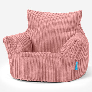 Kids Armchair Bean Bag for Toddlers 1-3 yr - Cord Peach