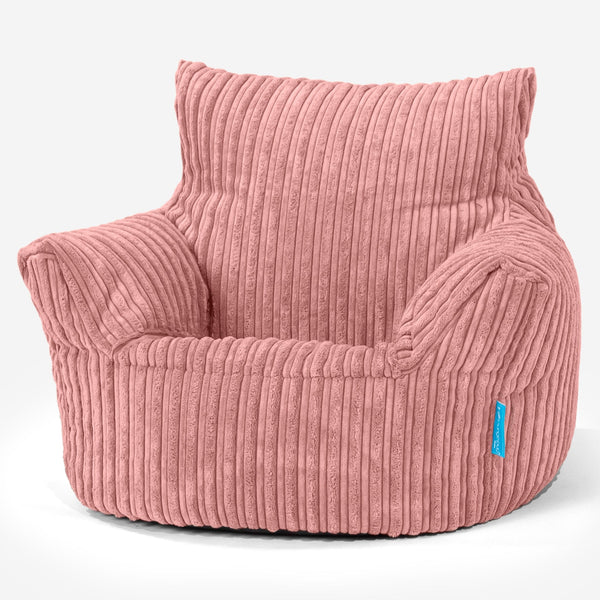 Kids Armchair Bean Bag for Toddlers 1-3 yr - Cord Peach 01