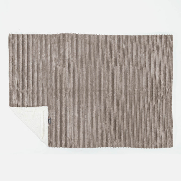Sherpa Throw / Blanket - Cord Dovetail Grey 03