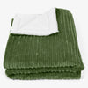 Large Sherpa Throw / Blanket 140 x 200cm - Cord Forest Green 01